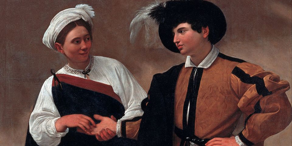 La Diseuse de bonne aventure par Le Caravage aux Musées du Capitole à Rome