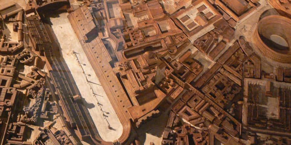 Maquette de reconstitution du Circo Massimo à Rome