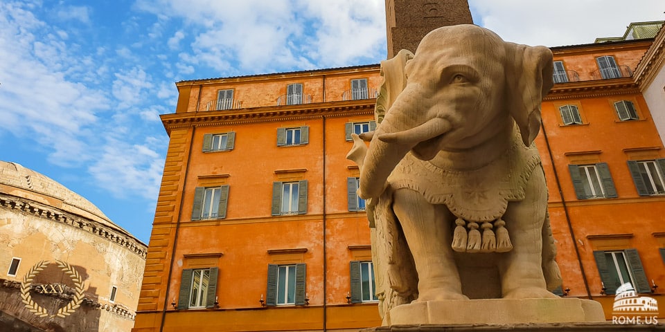 Éléphant et obélisque conçus par Bernin Éléphant et obélisque conçus par Bernin à Rome