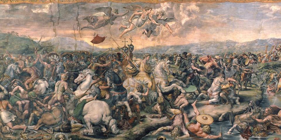 Bataille de Constantin contre Maxence dans les Chambres de Raphaël au Vatican