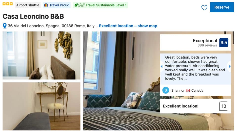 Chambre du Casa Leoncino B&B dans le centre historique de Rome