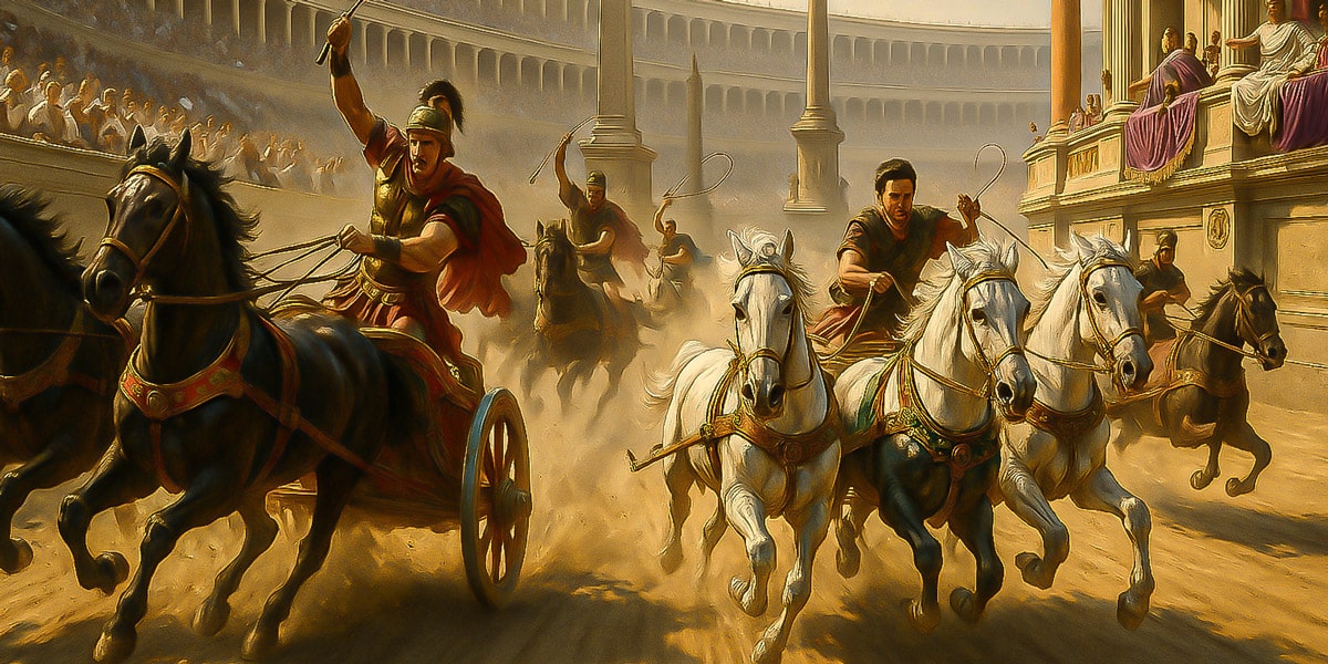 Les courses de chars au Cirque Maxime dans la Rome antique