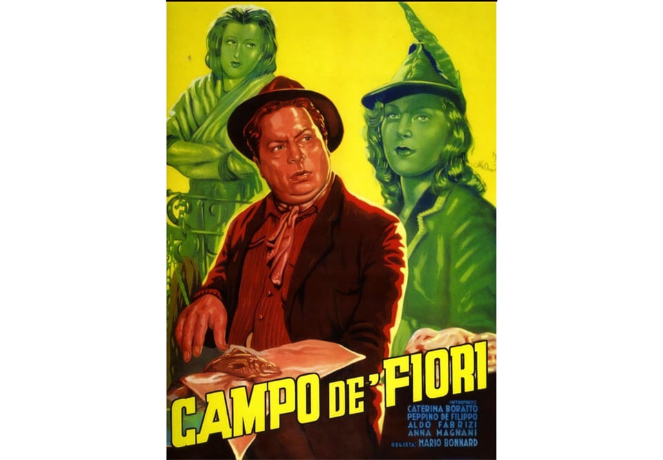 Affiche du film comique italien Campo dei Fiori réalisé par Mario Bonnard 1943 Affiche du film comique italien Campo dei Fiori réalisé par Mario Bonnard 1943