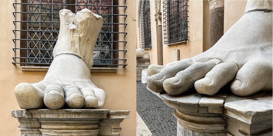 Élément de pied de la statue colossale de l’empereur Constantin