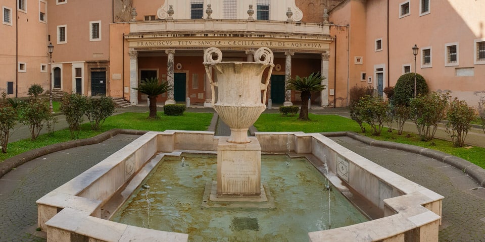 Fontaine de la basilique Santa Cecilia in Trastevere