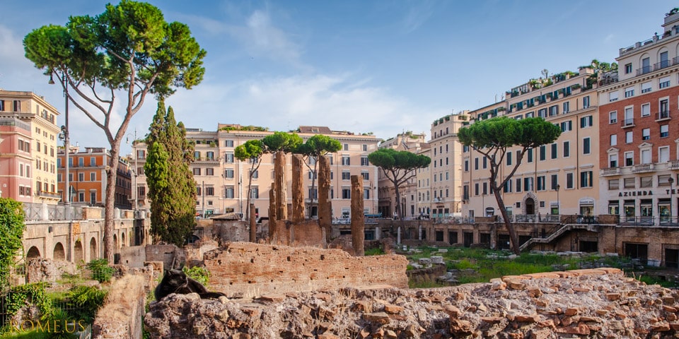 Ruines romaines antiques de Largo di Torre Argentina aujourd’hui Ruines romaines antiques de Largo di Torre Argentina aujourd’hui