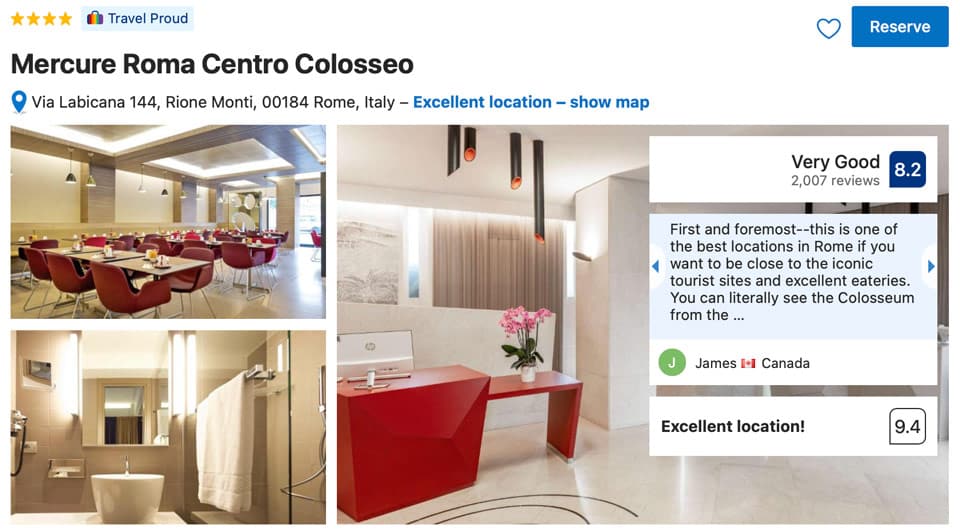 Hôtel Mercure Roma Centro près du Colisée à Rome