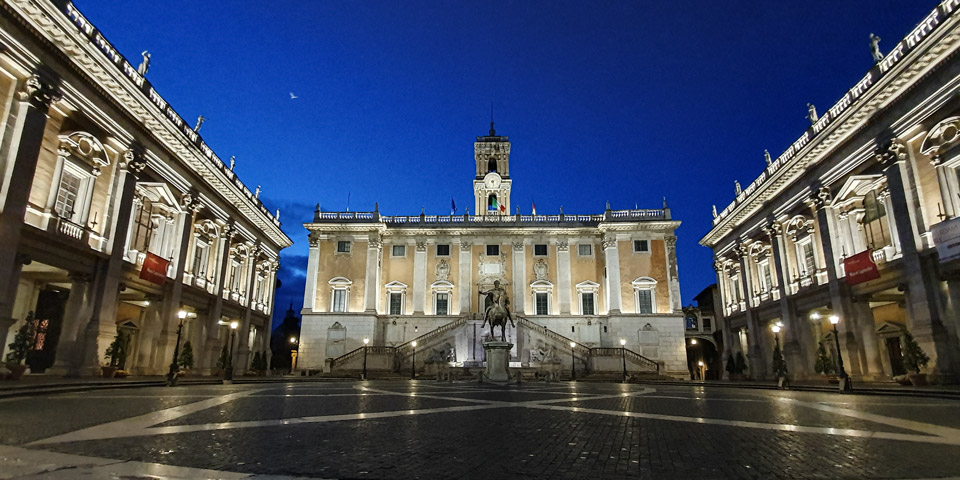 Palais des Sénateurs sur la colline du Capitole à Rome