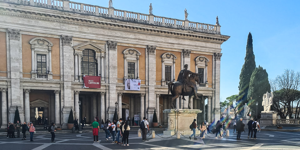 Palais des Conservateurs sur la colline du Capitole à Rome