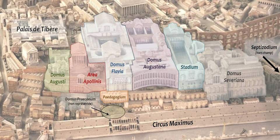 Plan des sites du Palatin