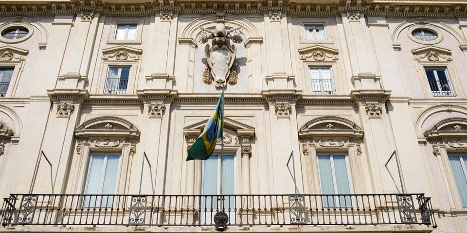 Le palais Pamphilj abrite l’ambassade du Brésil à Rome