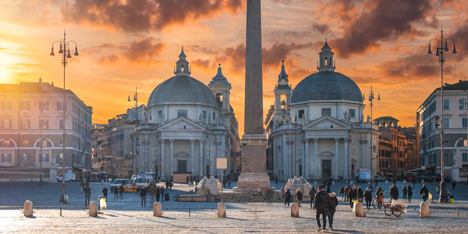 Piazza del Popolo à Rome - Sites architecturaux
