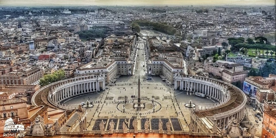 vue sur la coupole de Saint-Pierre à Rome vue sur la coupole de Saint-Pierre à Rome