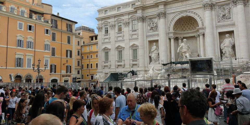 Rénovation de la fontaine de Trevi à Rome