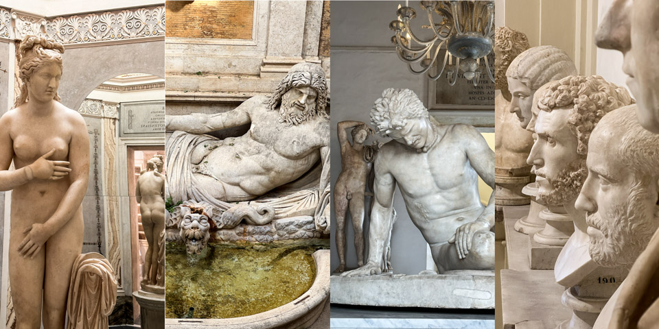 Sculptures du Palazzo Nuovo dans les Musées du Capitole