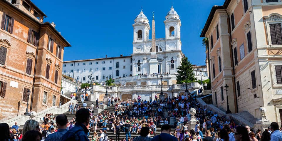 Place d’Espagne et église Trinità dei Monti à Rome