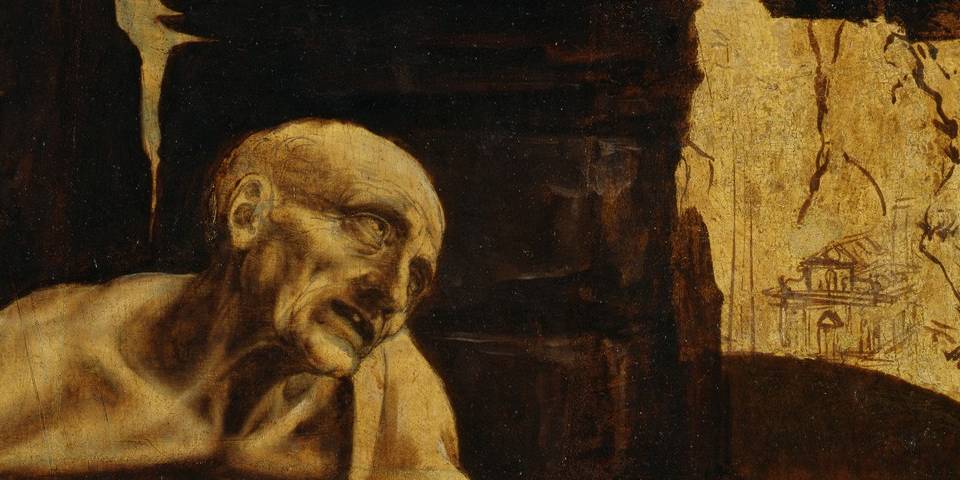Saint Jérôme dans le désert de Léonard de Vinci au musée du Vatican