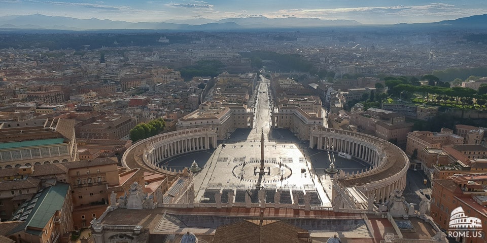 vue depuis la coupole de la basilique Saint-Pierre dans la Cité du Vatican