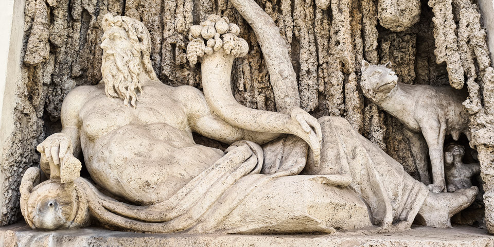 Fontaine du Tibre Rome San Carlo alle Quattro Fontane