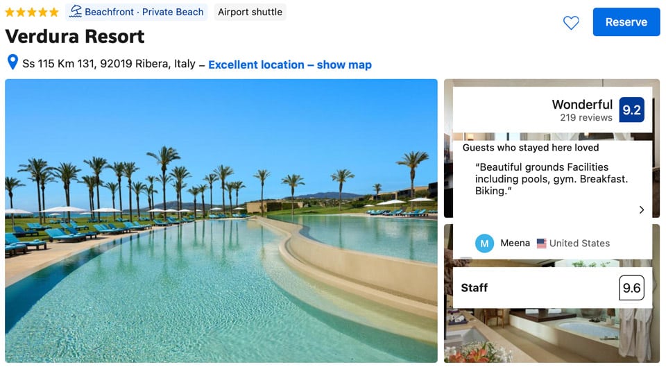 Verdura Resort dans la campagne sicilienne