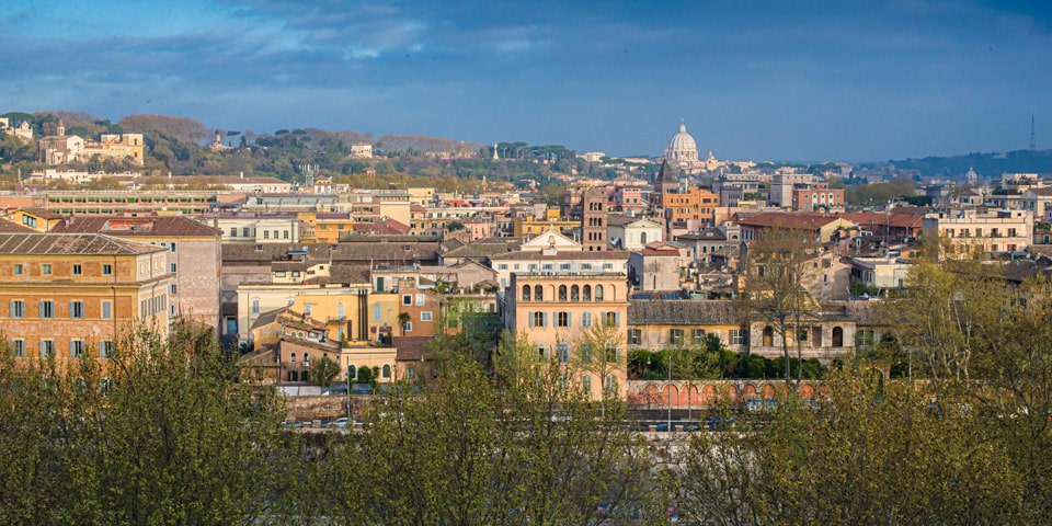 Le Trastevere et le Janicule depuis l’Aventin