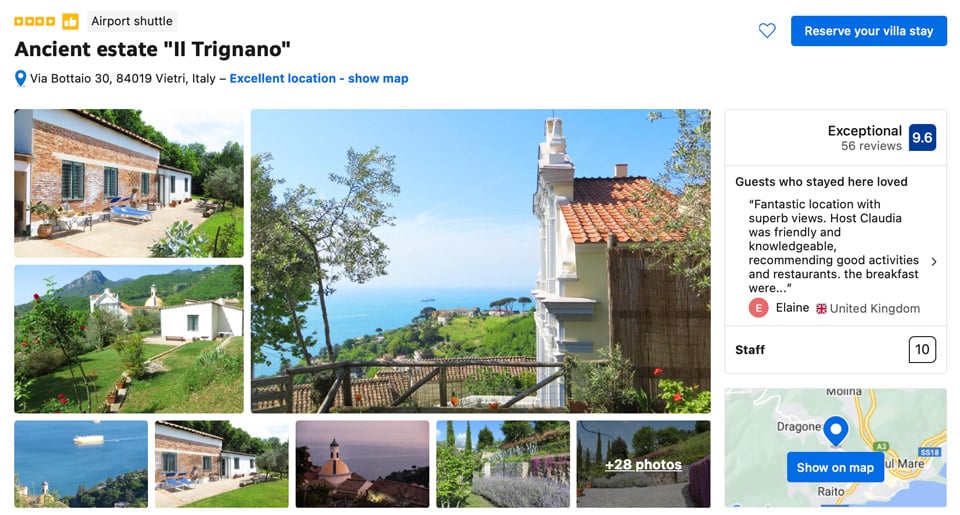 Villa Il Trignano sur la côte amalfitaine