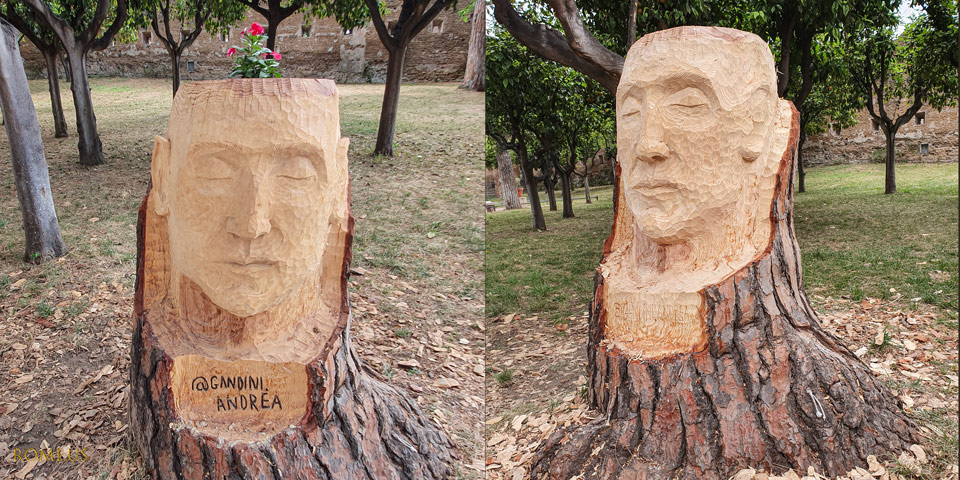 Chef-d’œuvre en bois d’Andrea Gandini dans le jardin des Orangers