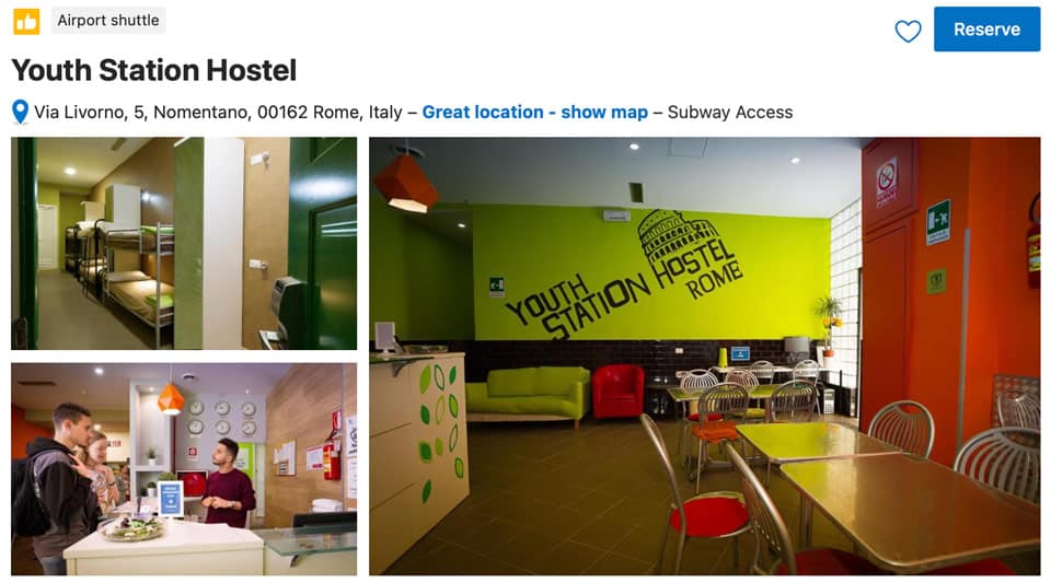 Chambre partagée au Youth Station Hostel près de Piazza Bologna
