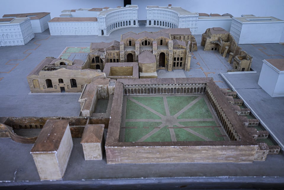 Maquette reconstituant le complexe d’origine des Thermes de Dioclétien au Musée national romain, à Rome