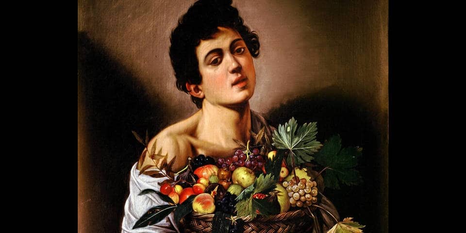 Garçon avec un panier de fruits par Le Caravage à la Galerie Borghèse de Rome