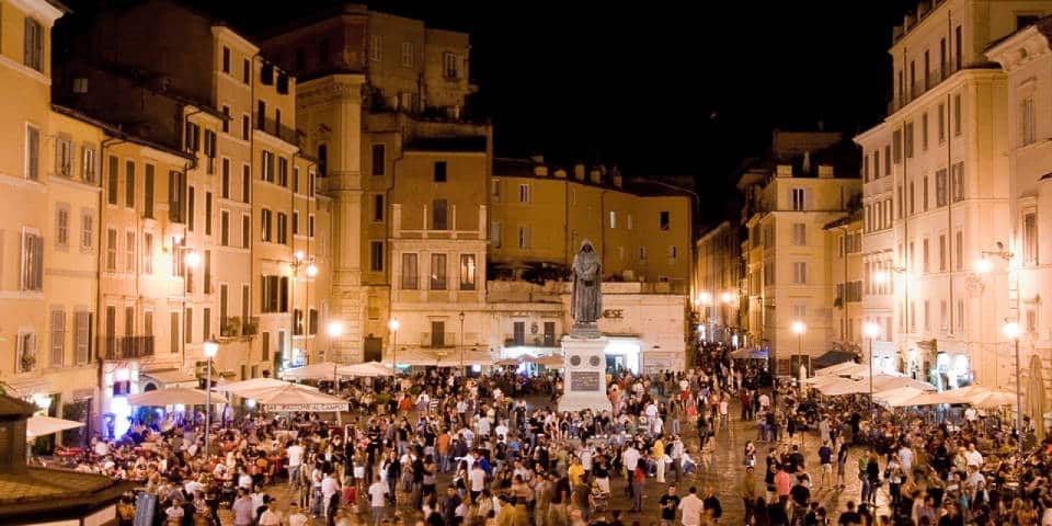 Campo de’ Fiori la nuit