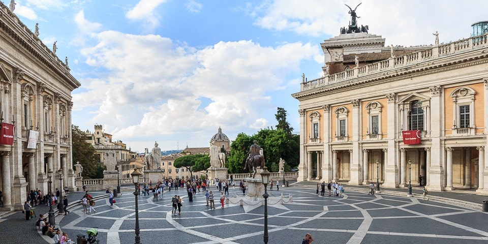 La Piazza del Campidoglio sur le Capitole à Rome