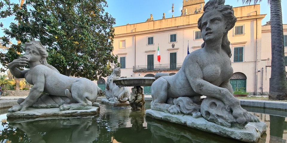 Fontana delle Sfingi devant le Casino Barberini à Villa Sciarra, à Rome