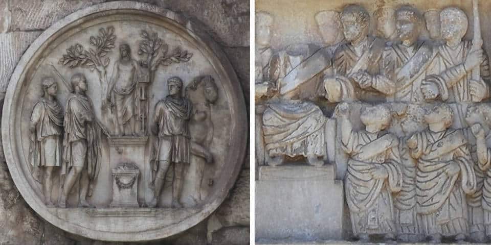 détails de l’arc de Constantin à Rome Détails de l’arc de Constantin à Rome