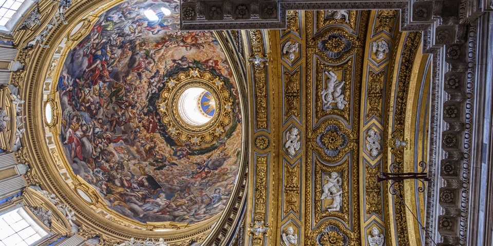 fresque de la coupole par Ciro Ferri L’église Sant’Agnese in Agone