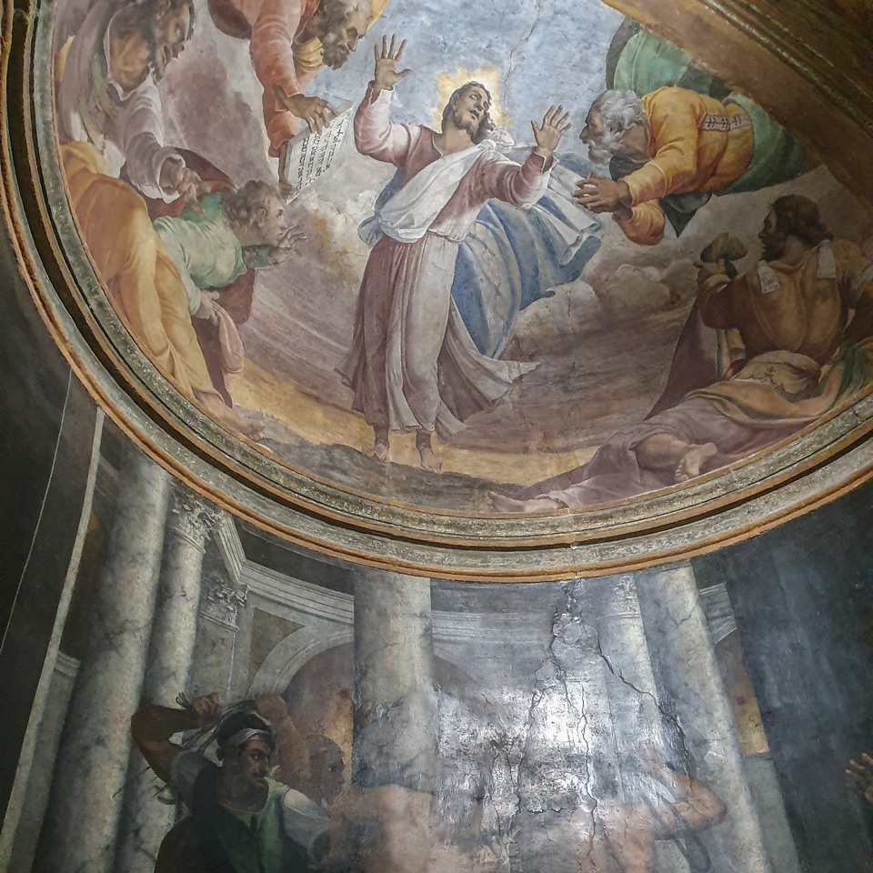 Flagellation du Christ sous la Transfiguration de Sebastiano del Piombo à San Pietro in Montorio
