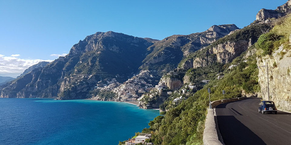 trajet de Rome à la côte amalfitaine en voiture