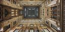 plafond voûté de la cour de la Galleria Sciarra à Rome
