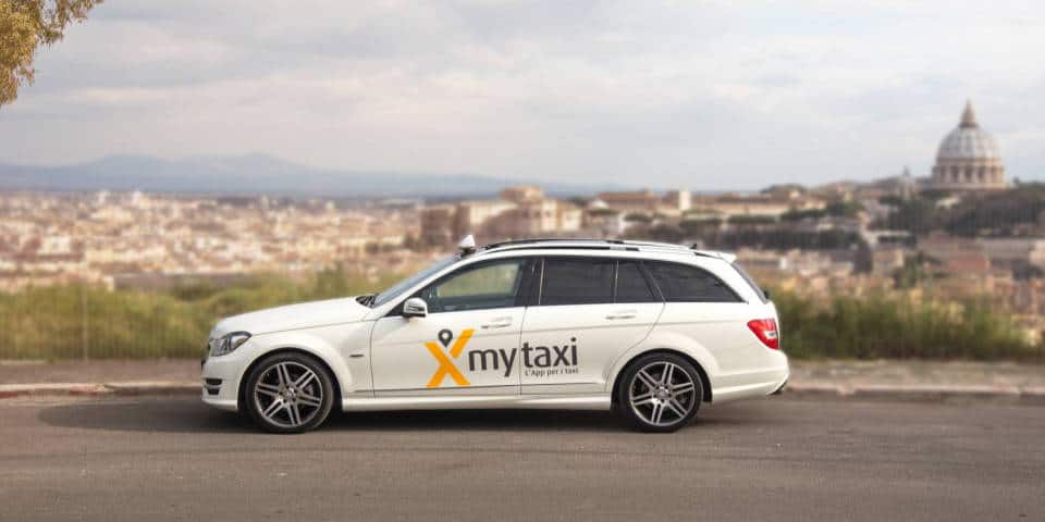Taxi commandé avec l’application MyTaxi à Rome Taxi commandé avec l’application MyTaxi à Rome