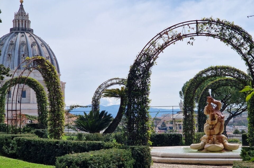 vues pendant la visite des jardins du Vatican