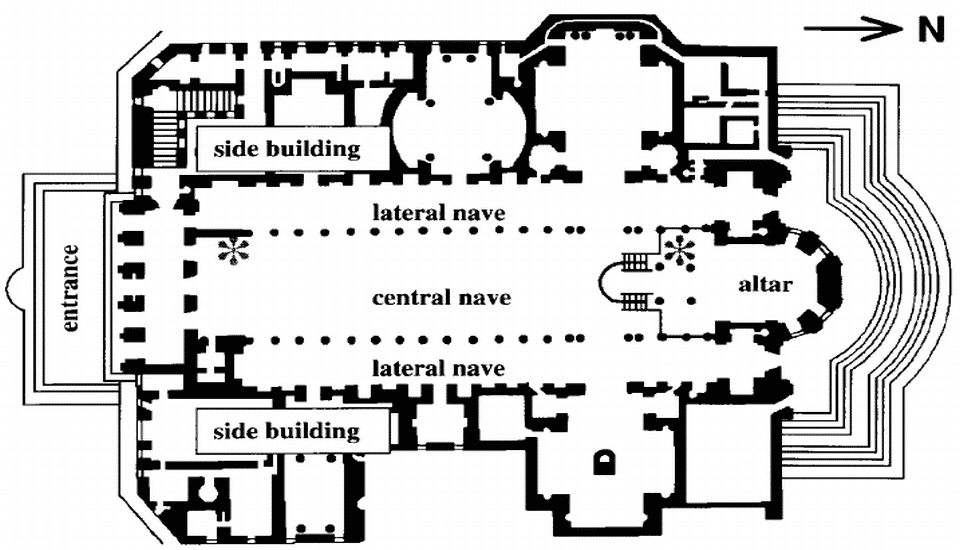 Plan de la basilique Sainte-Marie-Majeure à Rome