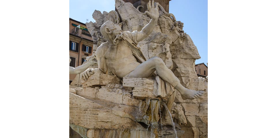 Statue du Río de la Plata fontaine de Bernini Piazza Navona