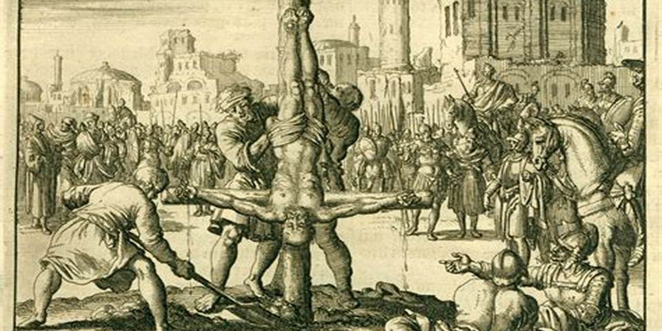 la crucifixion de saint Pierre à Rome en 64 apr. J.-C. la crucifixion de saint Pierre à Rome en 64 apr. J.-C.