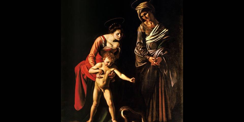 La Vierge à l’Enfant avec sainte Anne par Le Caravage à la Galerie Borghèse de Rome