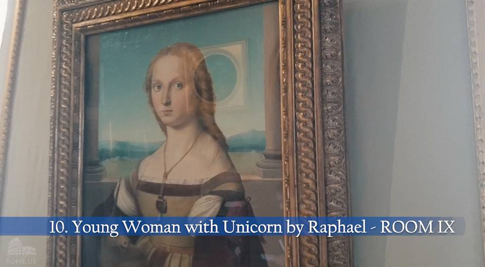 Jeune femme à la licorne à la Galerie Borghèse Jeune femme à la licorne de Raphaël